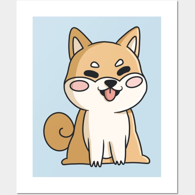 Shiba Inu Wall Art by Israelement